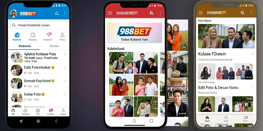 Antarmuka intuitif dan fitur kolase foto mengagumkan di 988BET.