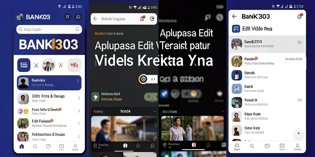 Antarmuka BANK303 menunjukkan opsi pengeditan video yang beragam dan mudah digunakan.