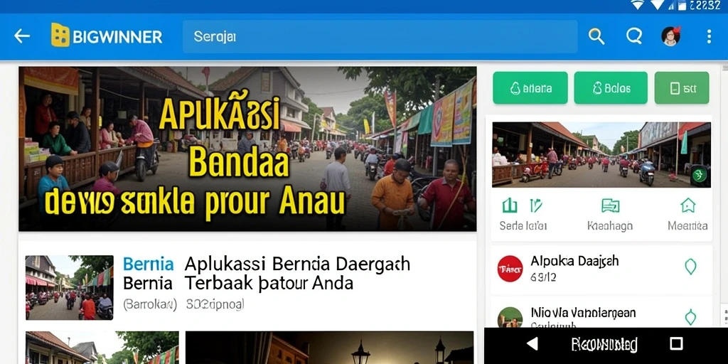 Tampilan antarmuka aplikasi BIGWINNER yang informatif dan menarik.