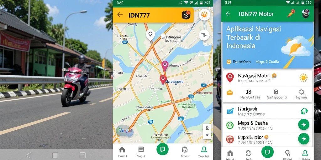 Antarmuka IDN777 dengan fitur Navigasi Motor yang lengkap.