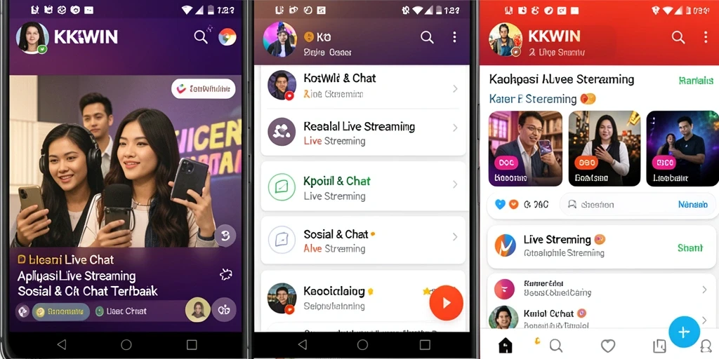 Antarmuka interaktif dan mudah digunakan dari KKWIN untuk Live Streaming.