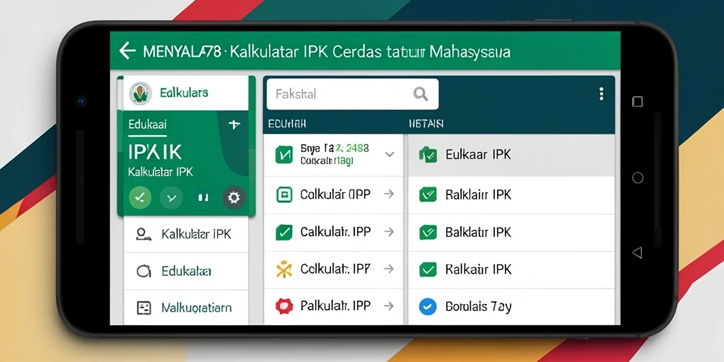 Antarmuka sederhana dan canggih dari MENYALA78 untuk kalkulasi IPK.