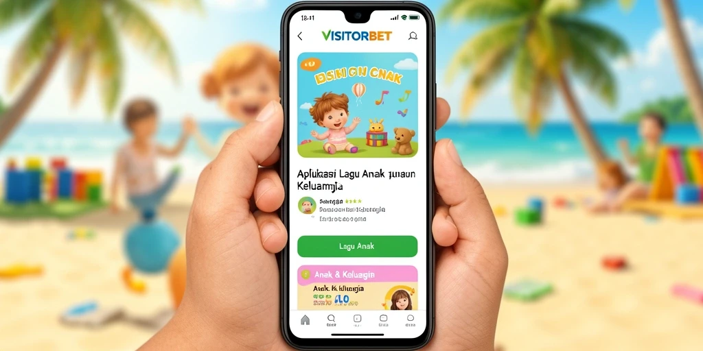 Tampilan antarmuka aplikasi VISITORBET yang menarik dan penuh warna.